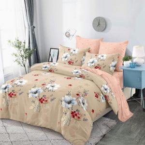 Lenjerie de pat bumbac finet cu elastic - 6 piese | 0261-CA