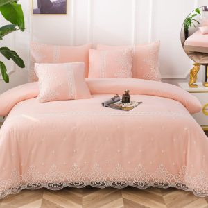 Lenjerie de pat bumbac finet cu elastic - 6 piese | 0236-CM