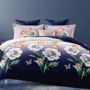 Lenjerie de pat bumbac finet cu elastic  - 6 piese | 0209-A