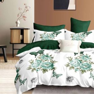 Lenjerie de pat bumbac finet cu elastic  - 6 piese | 0221-A