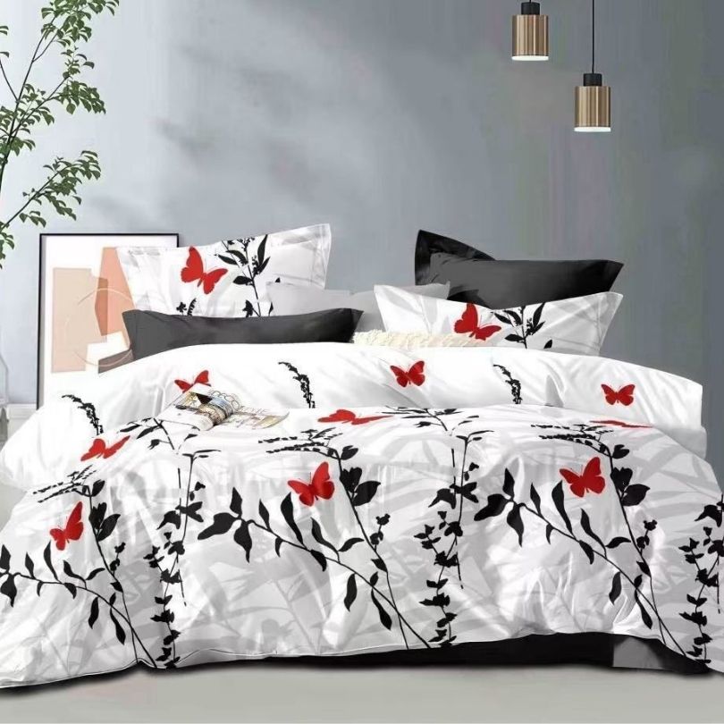 Lenjerie de Pat Bumbac Finet - 6 Piese | Confort si Eleganta pentru Somnul Tau | COD 0347-CF