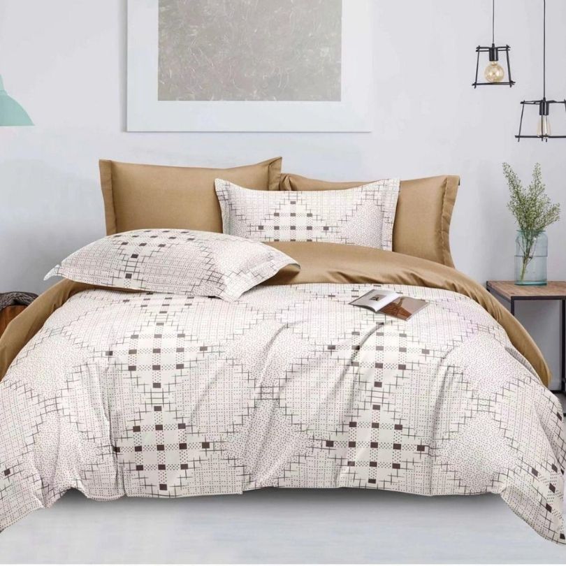 Lenjerie de Pat Bumbac Finet - 6 Piese | Confort si Eleganta pentru Somnul Tau | COD 0297-CF
