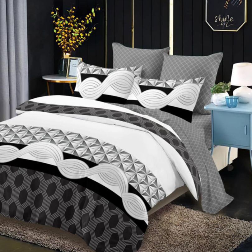 Lenjerie de Pat Bumbac Finet - 6 Piese | Confort ai Eleganta in Dormitorul Tau | COD 0070-CA