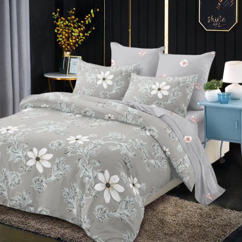 Lenjerie de Pat Bumbac Finet - 6 Piese | Confort ai Eleganta in Dormitorul Tau | COD 0072-CA
