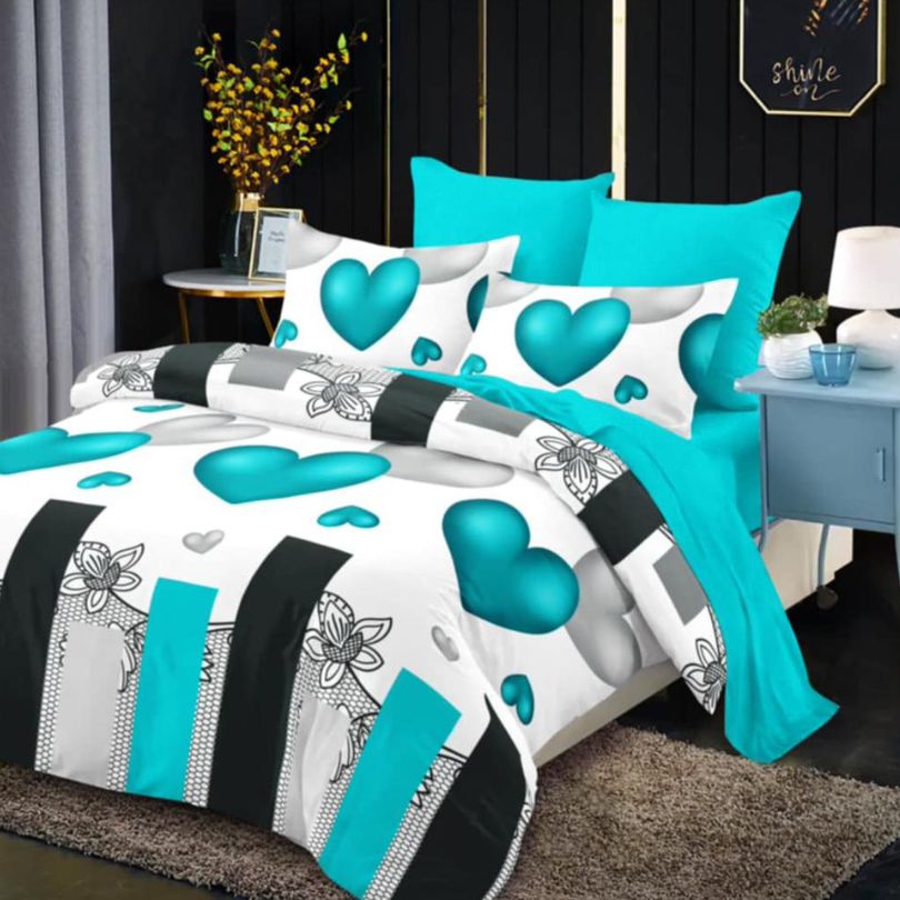 Lenjerie de Pat Bumbac Finet - 6 Piese | Confort ai Eleganta in Dormitorul Tau | COD 0074-CA