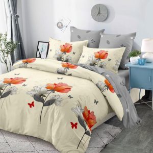 Lenjerie de Pat Bumbac Finet - 6 Piese | Confort ai Eleganta in Dormitorul Tau | COD 0086-CA