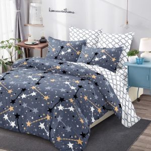 Lenjerie de Pat Bumbac Finet - 6 Piese | Confort ai Eleganta in Dormitorul Tau | COD 0101-CA