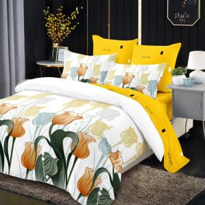 Lenjerie de Pat Bumbac Finet - 6 Piese | Confort ai Eleganta in Dormitorul Tau | COD 0105-CA