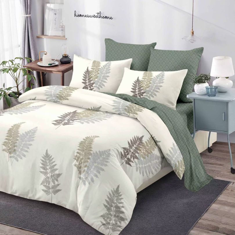 Lenjerie de Pat Bumbac Finet - 6 Piese | Confort ai Eleganta in Dormitorul Tau | COD 0128-CA