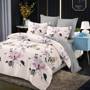 Lenjerie de Pat Bumbac Finet - 6 Piese | Confort ai Eleganta in Dormitorul Tau | COD 0130-CA
