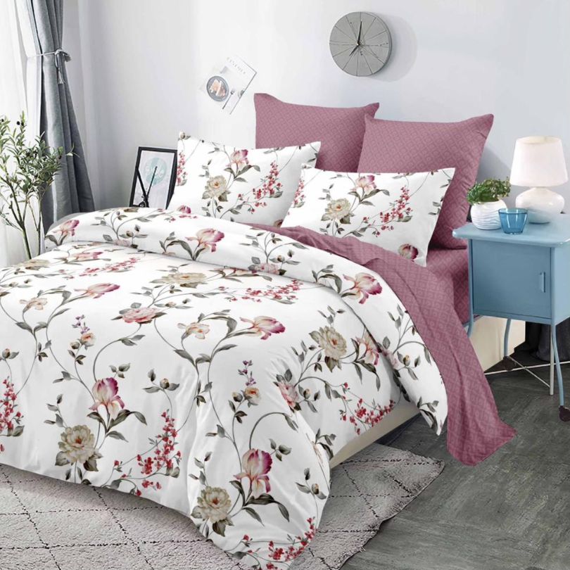 Lenjerie de Pat Bumbac Finet - 6 Piese | Confort ai Eleganta in Dormitorul Tau | COD 0131-CA