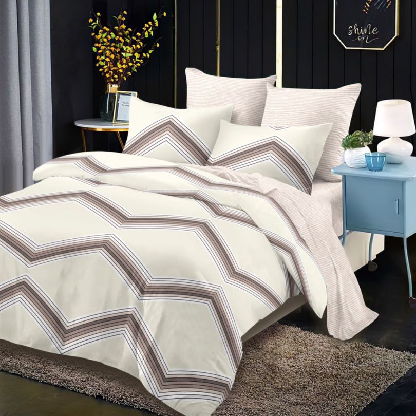 Lenjerie de Pat Bumbac Finet - 6 Piese | Confort ai Eleganta in Dormitorul Tau | COD 0145-CA