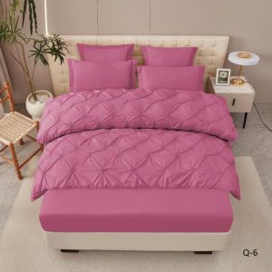 Lenjerie de Pat Deluxe cu Pliuri – Set 6 Piese, Eleganta si Confort Premium | 0181-CA