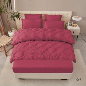 Lenjerie de Pat Deluxe cu Pliuri – Set 6 Piese, Eleganta si Confort Premium | 0182-CA