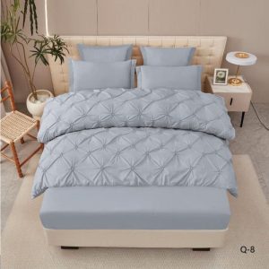 Lenjerie de Pat Deluxe cu Pliuri – Set 6 Piese, Eleganta si Confort Premium | 0183-CA