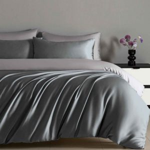 Lenjerie de pat bumbac satinat cu elastic – set 4 piese | COD 0042-PR