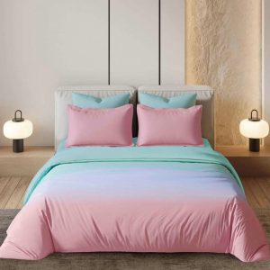 Lenjerie de Pat din Bumbac Finet cu Elastic – 6 Piese | Confort Premium si Fixare Perfecta | COD 0060-PR