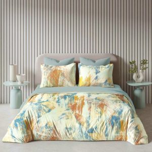 Lenjerie de Pat din Bumbac Finet cu Elastic – 6 Piese | Confort Premium si Fixare Perfecta | COD 0064-PR