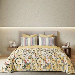 Lenjerie de Pat din Bumbac Finet cu Elastic – 6 Piese | Confort Premium si Fixare Perfecta | COD 0072-PR