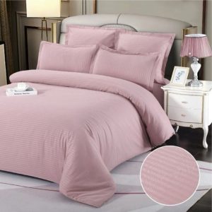 Lenjerie de pat damasc pentru o persoana - 4 piese | Eleganta si confort pentru fiecare noapte! | COD 0395-CF