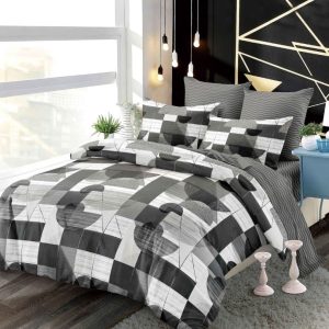 Lenjerie de pat bumbac finet cu elastic – 6 piese premium | COD 0249-PR