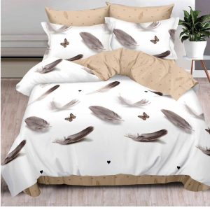 Lenjerie de Pat Bumbac Finet 6 Piese – Confort Premium și Design Modern | COD 0042-SI