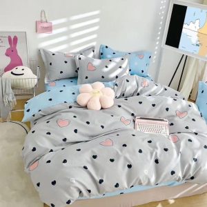 Lenjerie de Pat Bumbac Finet 6 Piese – Confort Premium și Design Modern | COD 0076-SI