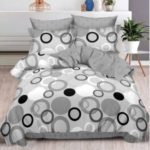 Lenjerie de Pat Bumbac Finet 6 Piese – Confort Premium și Design Modern | COD 0037-SI