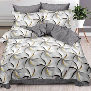 Lenjerie de Pat Bumbac Finet 6 Piese – Confort Premium și Design Modern | COD 0052-SI