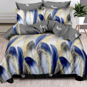 Lenjerie de Pat Bumbac Finet 6 Piese – Confort Premium și Design Modern | COD 0044-SI