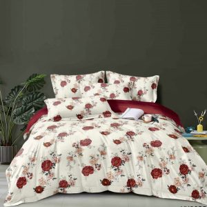 Lenjerie de Pat Finet cu Elastic, 1 Persoana – Set 4 Piese Confortabil si Modern | COD 0277-PR