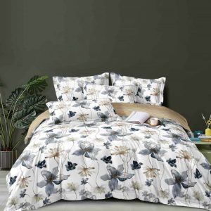 Lenjerie de Pat Finet cu Elastic, 1 Persoana – Set 4 Piese Confortabil si Modern | COD 0272-PR