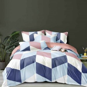 Lenjerie de Pat Finet cu Elastic, 1 Persoana – Set 4 Piese Confortabil si Modern | COD 0273-PR