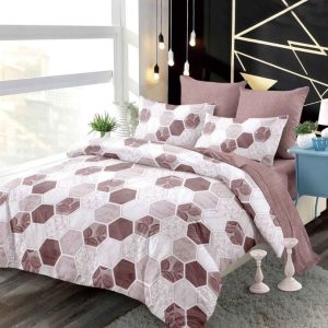 Lenjerie de pat bumbac finet cu elastic – 6 piese premium | COD 0235-PR