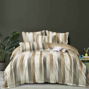 Lenjerie de Pat Finet cu Elastic, 1 Persoana – Set 4 Piese Confortabil si Modern | COD 0271-PR