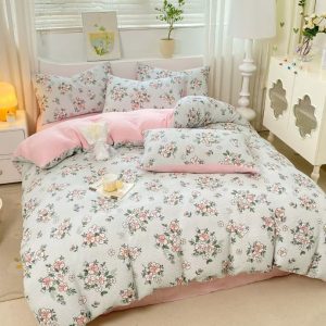 Lenjerie de Pat Finet Creponat – O Persoana, 4 Piese – Confort si Eleganta in Fiecare Noapte | COD 0291-PR