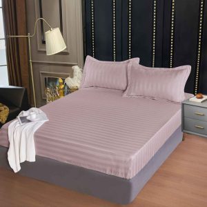 Husa de Pat Damasc cu Elastic - 3 Piese pentru un Somn Confortabil | COD 0308-PR