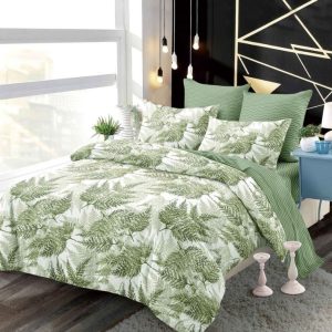 Lenjerie de pat bumbac finet cu elastic – 6 piese premium | COD 0233-PR