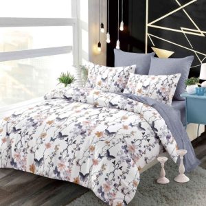 Lenjerie de pat bumbac finet cu elastic – 6 piese premium | COD 0234-PR