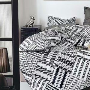 Lenjerie de Pat din Bumbac Satinat – Set 6 Piese | Confort si Eleganta pentru Somnul Tau | COD 0538-CF