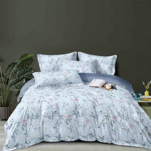 Lenjerie de Pat Finet cu Elastic, 1 Persoana – Set 4 Piese Confortabil si Modern | COD 0267-PR