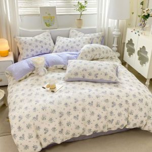 Lenjerie de Pat Finet Creponat – O Persoana, 4 Piese – Confort si Eleganta in Fiecare Noapte | COD 0287-PR