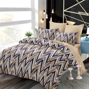 Lenjerie de pat bumbac finet cu elastic – 6 piese premium | COD 0231-PR