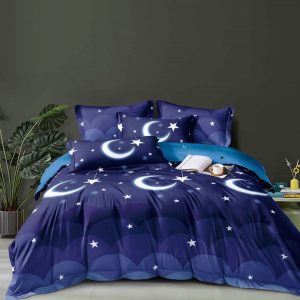 Lenjerie de Pat Finet cu Elastic, 1 Persoana – Set 4 Piese Confortabil si Modern | COD 0284-PR