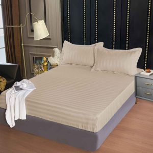 Husa de Pat Damasc cu Elastic - 3 Piese pentru un Somn Confortabil | COD 0320-PR
