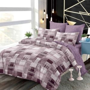 Lenjerie de pat bumbac finet cu elastic – 6 piese premium | COD 0230-PR