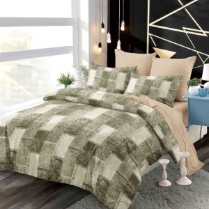 Lenjerie de pat bumbac finet cu elastic – 6 piese premium | COD 0229-PR