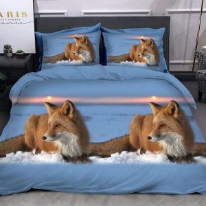 Lenjerie de pat din bumbac satinat 3D, 4 piese – Eleganta si confort pentru dormitorul tau | COD 0184-SI