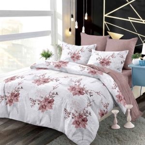 Lenjerie de pat bumbac finet cu elastic – 6 piese premium | COD 0226-PR