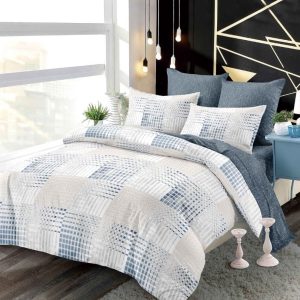 Lenjerie de pat bumbac finet cu elastic – 6 piese premium | COD 0248-PR